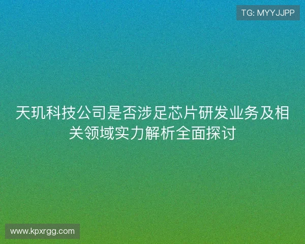 天玑科技公司是否涉足芯片研发业务及相关领域实力解析全面探讨 天玑科技公司是否涉足芯片研发业务及相关领域实力解析全面探讨